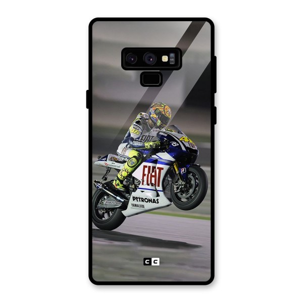 Champion Biker Glass Back Case for Galaxy Note 9