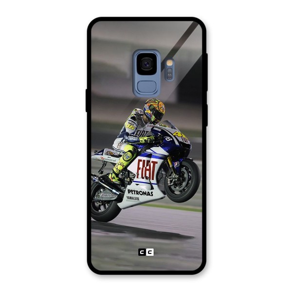 Champion Biker Glass Back Case for Galaxy S9