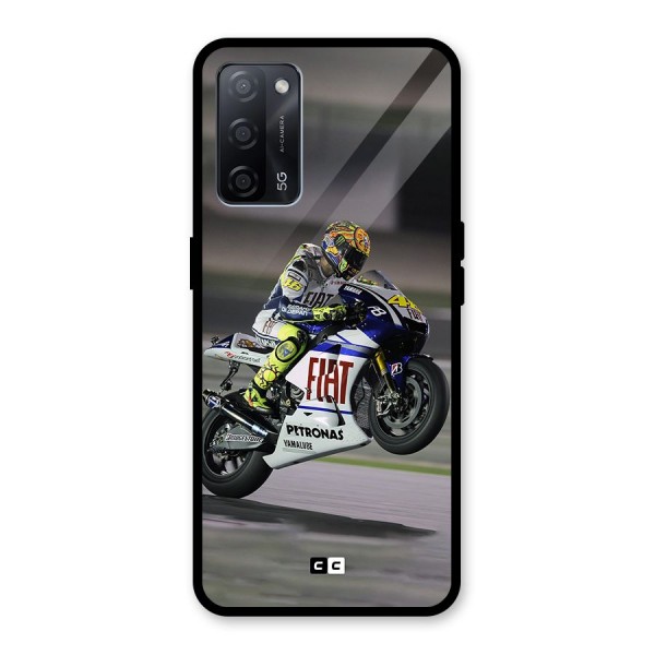 Champion Biker Glass Back Case for Oppo A53s 5G