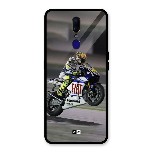 Champion Biker Glass Back Case for Oppo F11