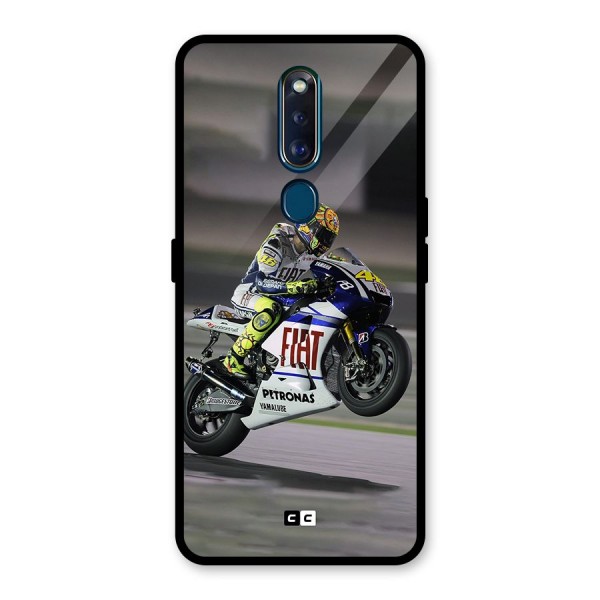 Champion Biker Glass Back Case for Oppo F11 Pro