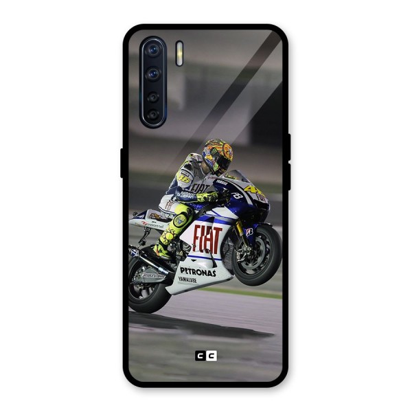 Champion Biker Glass Back Case for Oppo F15