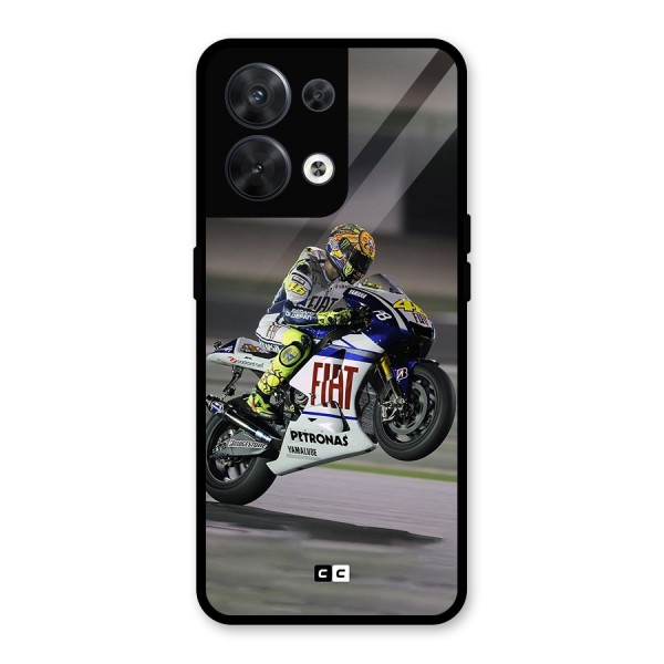 Champion Biker Glass Back Case for Oppo Reno8 5G