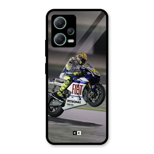 Champion Biker Glass Back Case for Poco X5