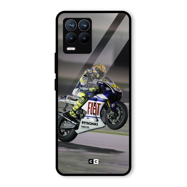 Champion Biker Glass Back Case for Realme 8