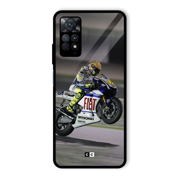 Champion Biker Glass Back Case for Redmi Note 11 Pro