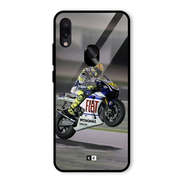 Champion Biker Glass Back Case for Redmi Note 7