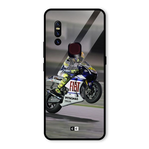 Champion Biker Glass Back Case for Vivo V15