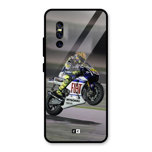 Champion Biker Glass Back Case for Vivo V15 Pro