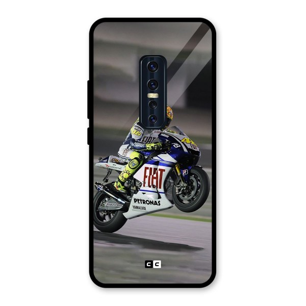 Champion Biker Glass Back Case for Vivo V17 Pro