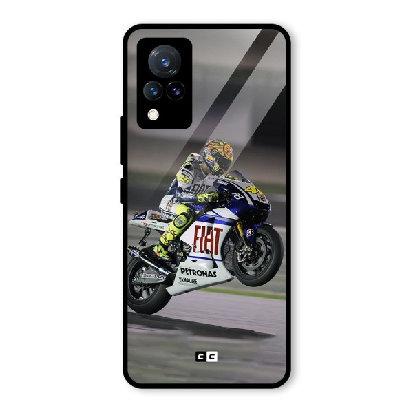 Champion Biker Glass Back Case for Vivo V21 5G