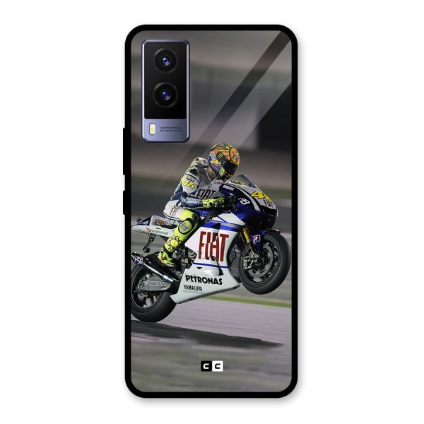 Champion Biker Glass Back Case for Vivo V21e 5G