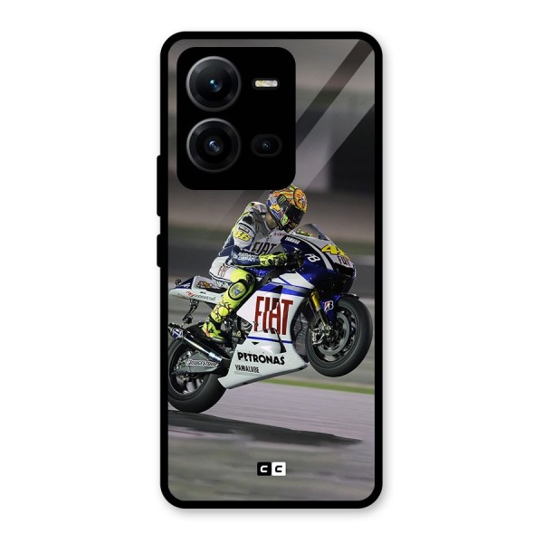 Champion Biker Glass Back Case for Vivo V25