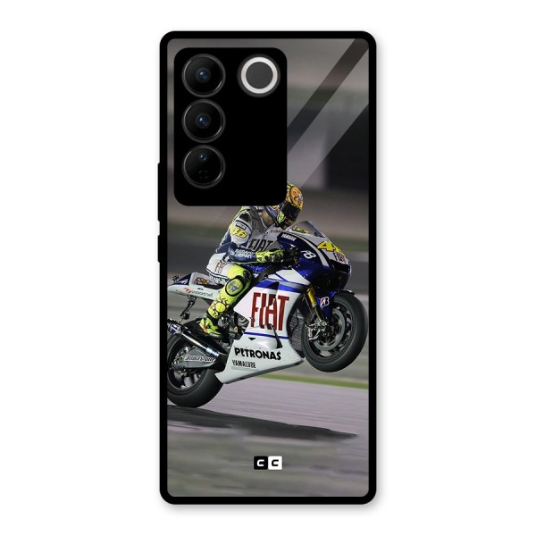 Champion Biker Glass Back Case for Vivo V27 Pro