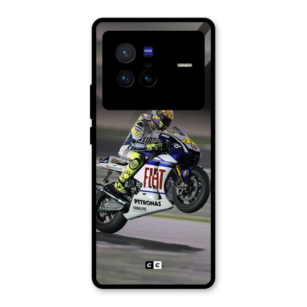 Champion Biker Glass Back Case for Vivo X80