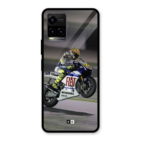 Champion Biker Glass Back Case for Vivo Y21A