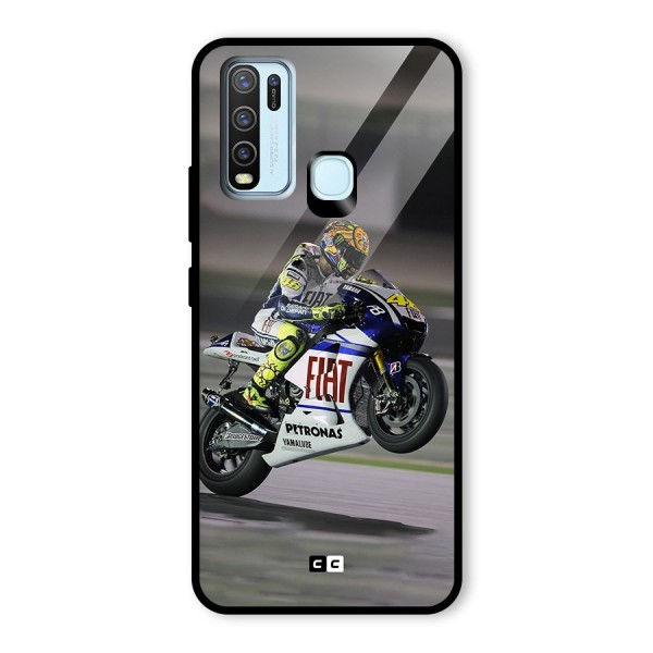 Champion Biker Glass Back Case for Vivo Y50