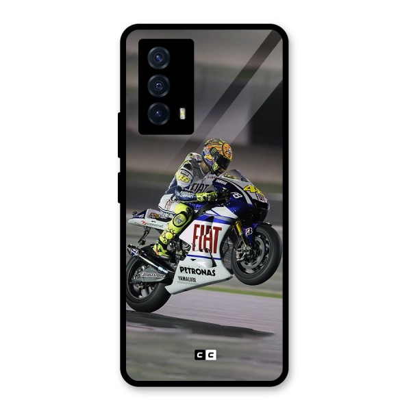 Champion Biker Glass Back Case for Vivo iQOO Z5