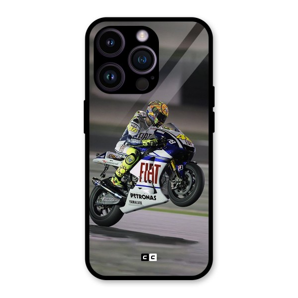 Champion Biker Glass Back Case for iPhone 14 Pro