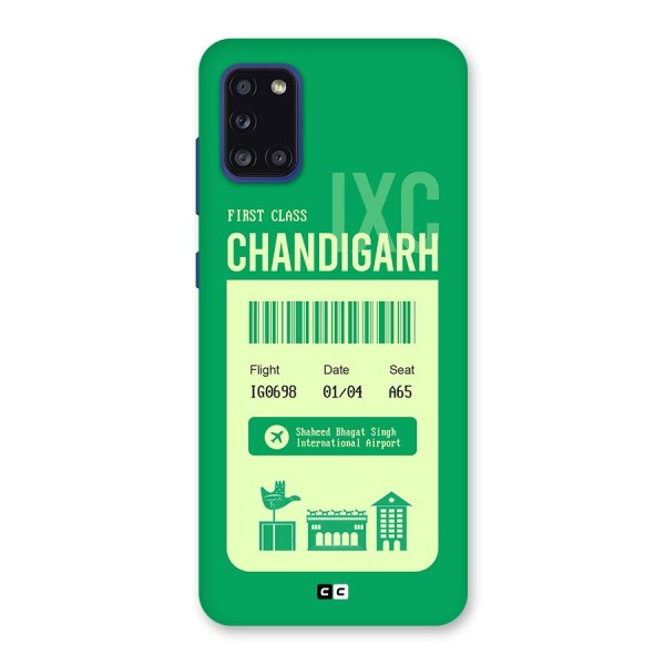 Chandigarh Boarding Pass Back Case for Galaxy A31