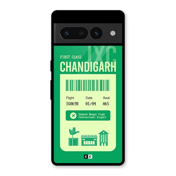 Chandigarh Boarding Pass Glass Back Case for Google Pixel 7 Pro