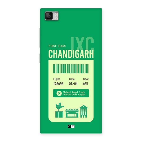 Chandigarh Boarding Pass Back Case for Mi3