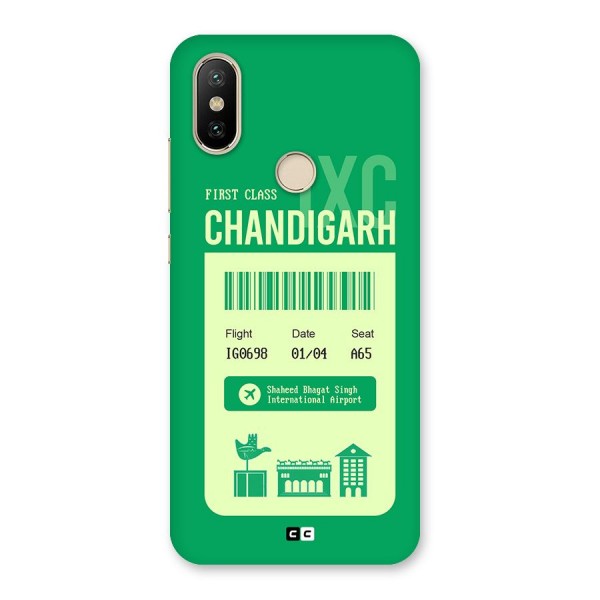 Chandigarh Boarding Pass Back Case for Mi A2