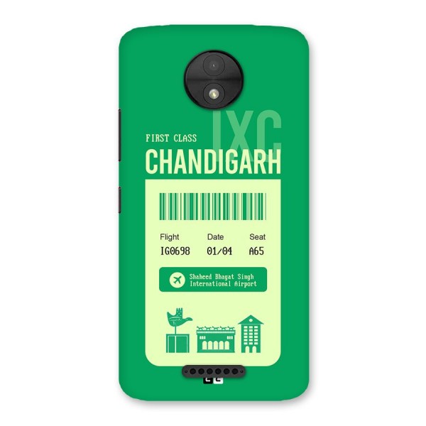 Chandigarh Boarding Pass Back Case for Moto C
