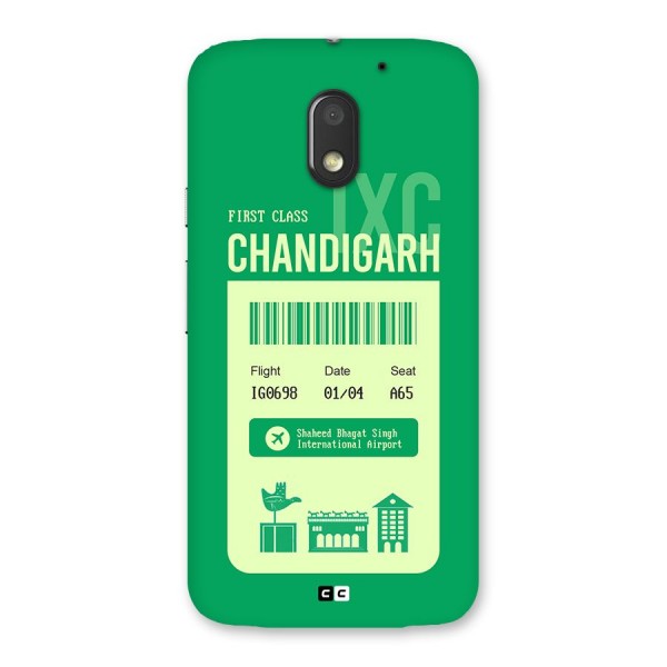 Chandigarh Boarding Pass Back Case for Moto E3 Power