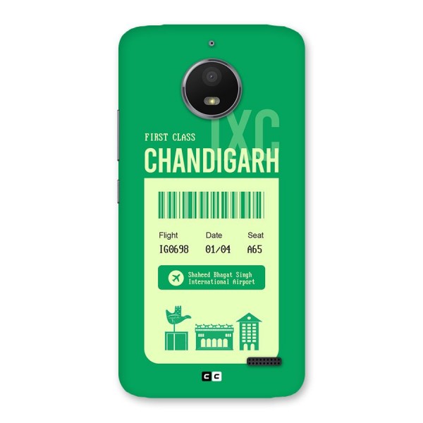 Chandigarh Boarding Pass Back Case for Moto E4