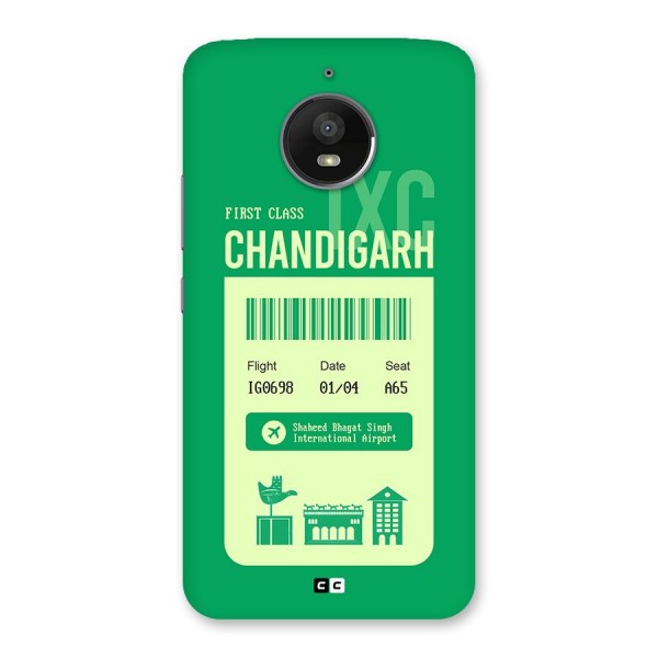 Chandigarh Boarding Pass Back Case for Moto E4 Plus