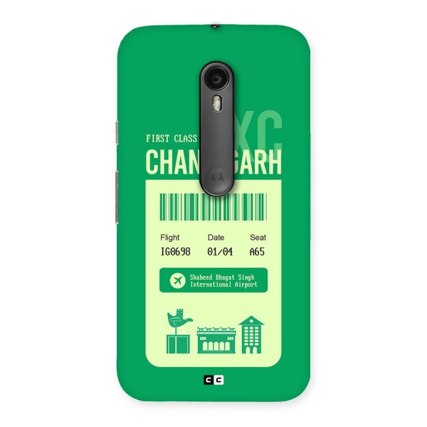 Chandigarh Boarding Pass Back Case for Moto G3