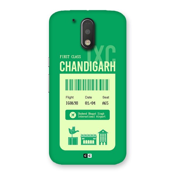 Chandigarh Boarding Pass Back Case for Moto G4