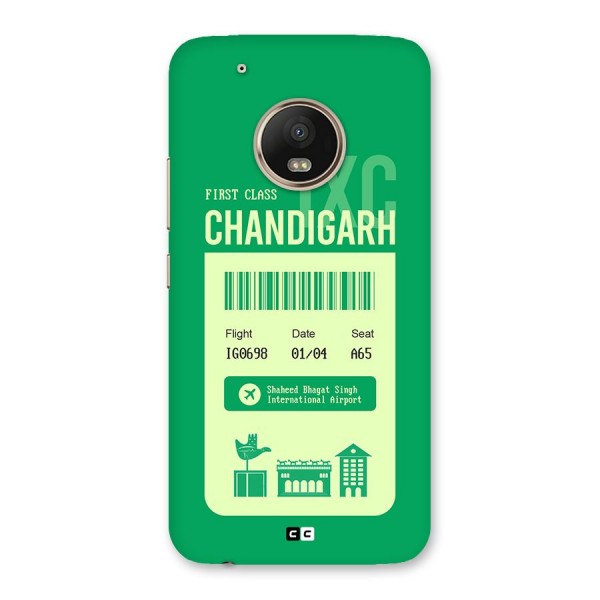 Chandigarh Boarding Pass Back Case for Moto G5 Plus