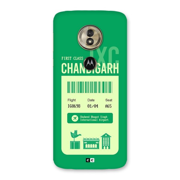 Chandigarh Boarding Pass Back Case for Moto G6 Play