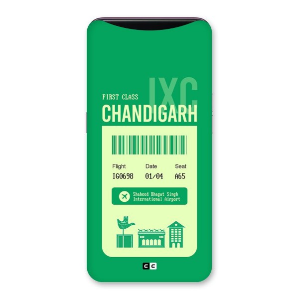 Chandigarh Boarding Pass Back Case for Oppo Find X