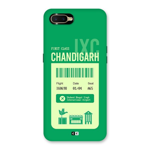 Chandigarh Boarding Pass Back Case for Oppo K1