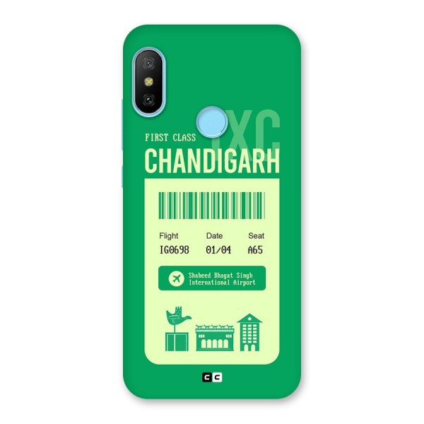 Chandigarh Boarding Pass Back Case for Redmi 6 Pro