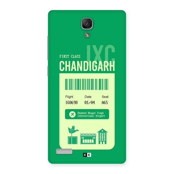 Chandigarh Boarding Pass Back Case for Redmi Note