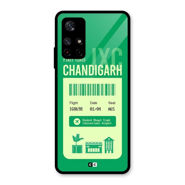 Chandigarh Boarding Pass Glass Back Case for Redmi Note 11T 5G