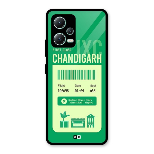 Chandigarh Boarding Pass Glass Back Case for Redmi Note 12 5G