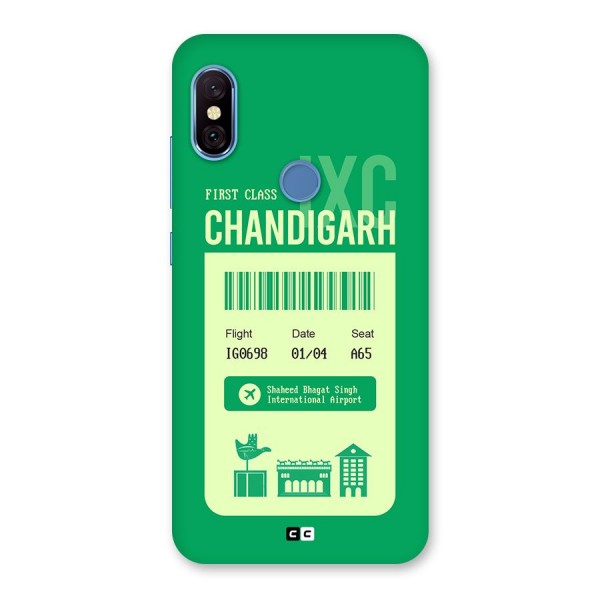 Chandigarh Boarding Pass Back Case for Redmi Note 6 Pro