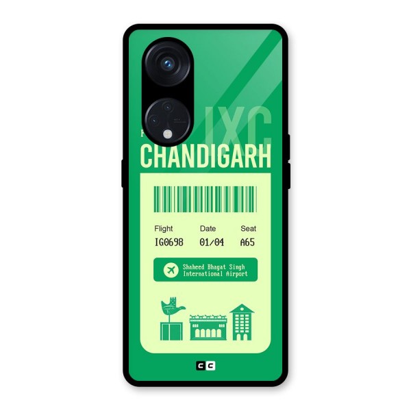 Chandigarh Boarding Pass Glass Back Case for Reno8 T 5G