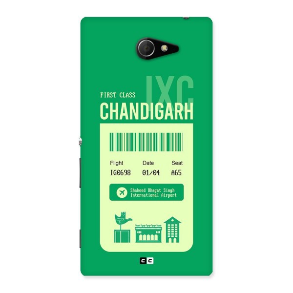 Chandigarh Boarding Pass Back Case for Xperia M2