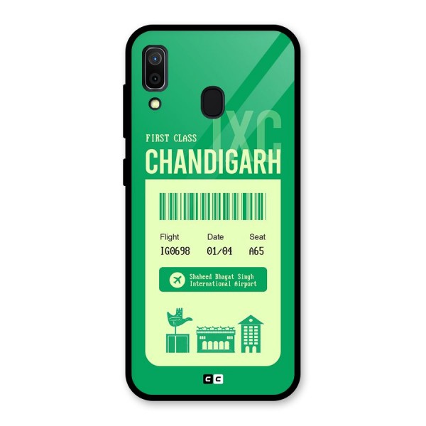 Chandigarh Boarding Pass Glass Back Case for Galaxy A30