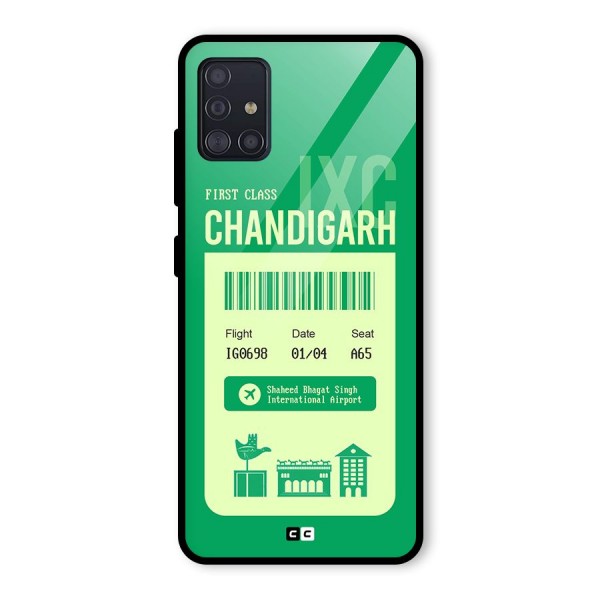 Chandigarh Boarding Pass Glass Back Case for Galaxy A51