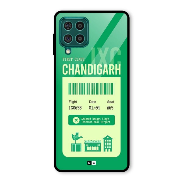 Chandigarh Boarding Pass Glass Back Case for Galaxy F62