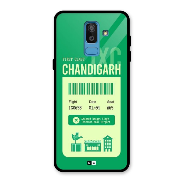 Chandigarh Boarding Pass Glass Back Case for Galaxy J8