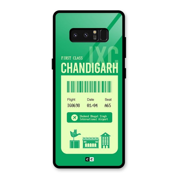 Chandigarh Boarding Pass Glass Back Case for Galaxy Note 8