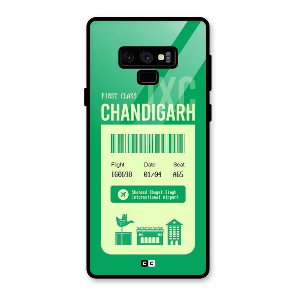 Chandigarh Boarding Pass Glass Back Case for Galaxy Note 9